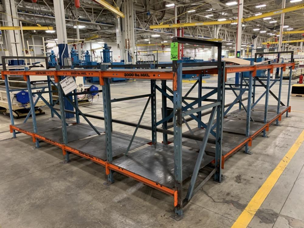 Steel Racking System, 5'T x 4' W Each Section (Location: Center Room ...