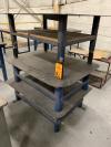 Lot of (3) Steel Riser Tables, 48" x 36" x 24"