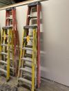 Lot Comprising 8' Werner and 6' Green Bull Fiberglass Extension Ladders