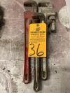 Lot of (3) Assorted Pipe Wrenches, 18"/18"/14"