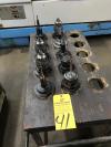 Lot Comprising of (10) CAT 50 Tool Holders, w/ Tooling Cart