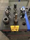 Lot Comprising of (10) CAT 40 Tool Holders, w/ Tooling Cart