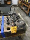 Lot Comprising of (10) CAT 40 Tool Holders, w/ Tooling Cart