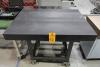 36" x 48" x 4" Black Granite Surface Plate on Custom Steeling Rolling Cart w/ Leveling Jacks