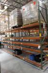 (2) Sections of 12' x 10' Cross Beam x 36" Deep Tear Drop Style Pallet Racking with