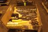 Crate of Misc. Tooling, Boring Bars, Turning Tools, and 1 Large Tapered Drill